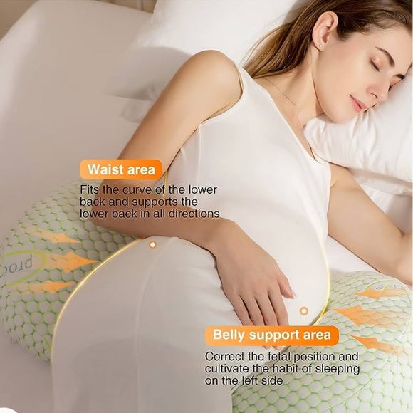 Pregnancy Sleeping Lumbar Pillow Adjustable Back Belly Stomach Side Support NEW - Picture 4 of 7